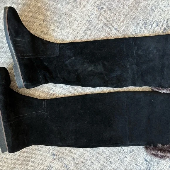 Sam Edelman Suede Orlando Black boots 6 1/2 and 7 - Picture 4 of 6